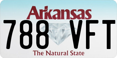 AR license plate 788VFT