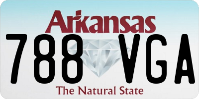 AR license plate 788VGA