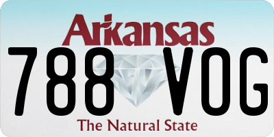 AR license plate 788VOG