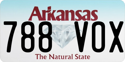 AR license plate 788VOX