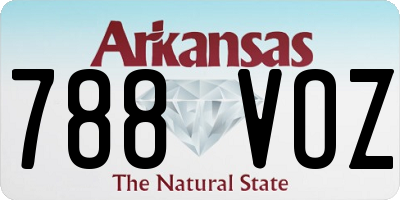 AR license plate 788VOZ