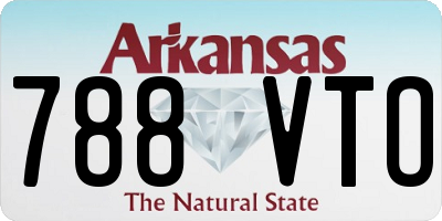 AR license plate 788VTO