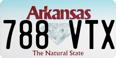 AR license plate 788VTX