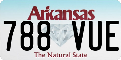 AR license plate 788VUE