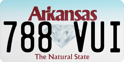 AR license plate 788VUI