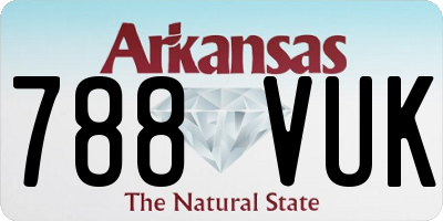 AR license plate 788VUK