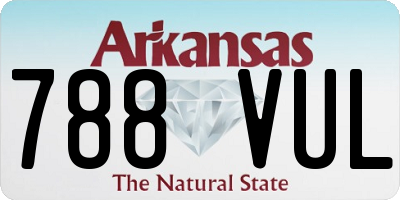 AR license plate 788VUL