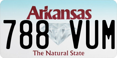 AR license plate 788VUM