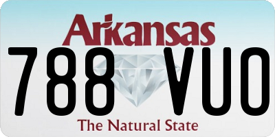 AR license plate 788VUO