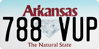 AR license plate 788VUP