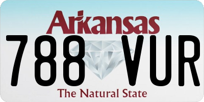 AR license plate 788VUR