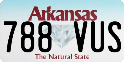 AR license plate 788VUS