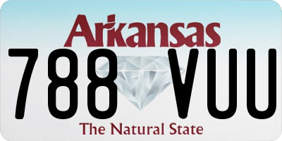 AR license plate 788VUU