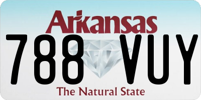 AR license plate 788VUY