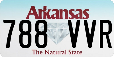 AR license plate 788VVR