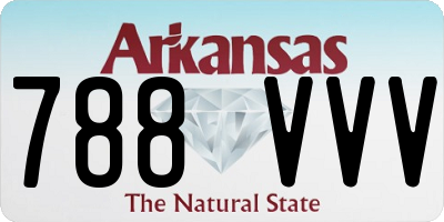 AR license plate 788VVV