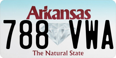 AR license plate 788VWA