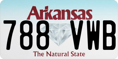 AR license plate 788VWB