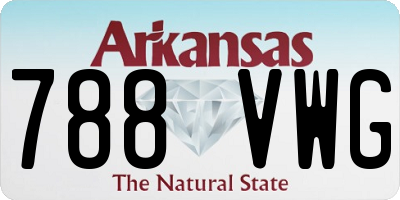 AR license plate 788VWG