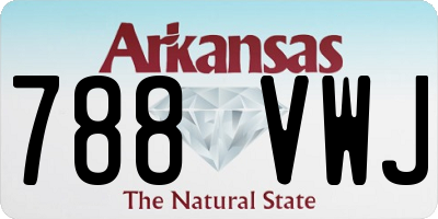 AR license plate 788VWJ