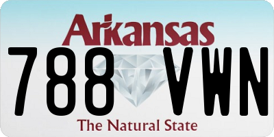 AR license plate 788VWN