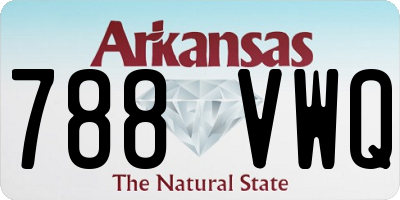 AR license plate 788VWQ