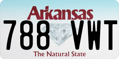 AR license plate 788VWT