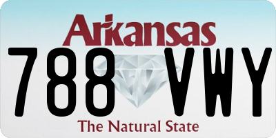 AR license plate 788VWY