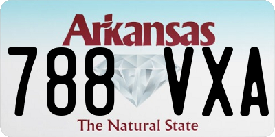 AR license plate 788VXA