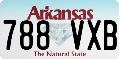 AR license plate 788VXB