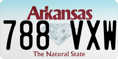 AR license plate 788VXW