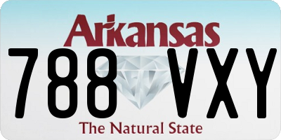 AR license plate 788VXY