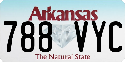 AR license plate 788VYC