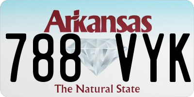 AR license plate 788VYK