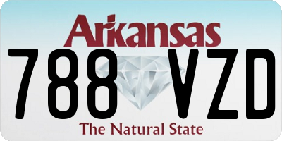 AR license plate 788VZD