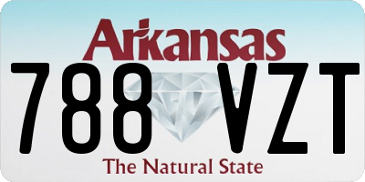 AR license plate 788VZT