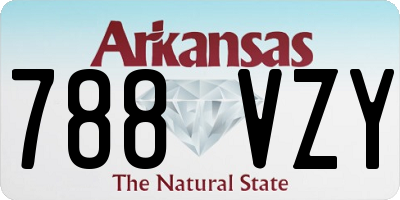 AR license plate 788VZY