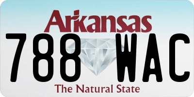 AR license plate 788WAC
