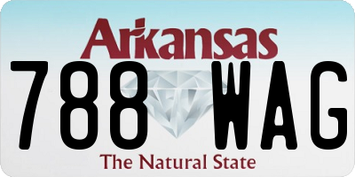 AR license plate 788WAG