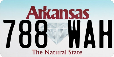 AR license plate 788WAH
