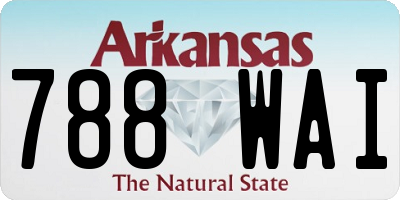 AR license plate 788WAI