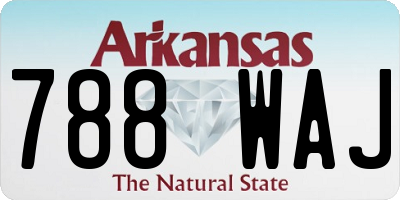 AR license plate 788WAJ