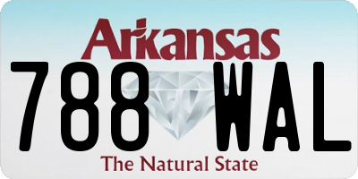 AR license plate 788WAL