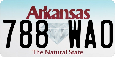 AR license plate 788WAO
