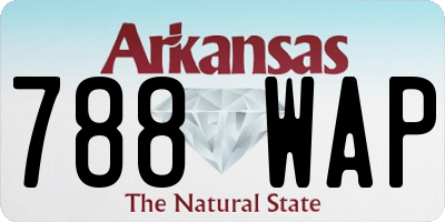 AR license plate 788WAP