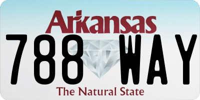 AR license plate 788WAY