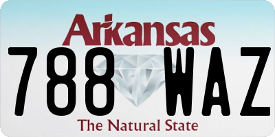 AR license plate 788WAZ