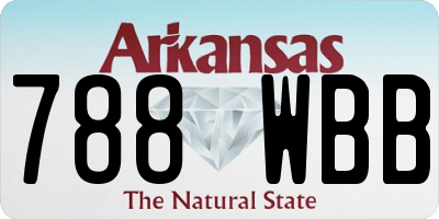 AR license plate 788WBB