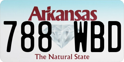 AR license plate 788WBD