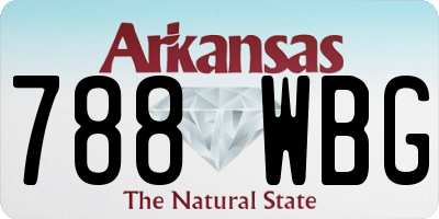 AR license plate 788WBG